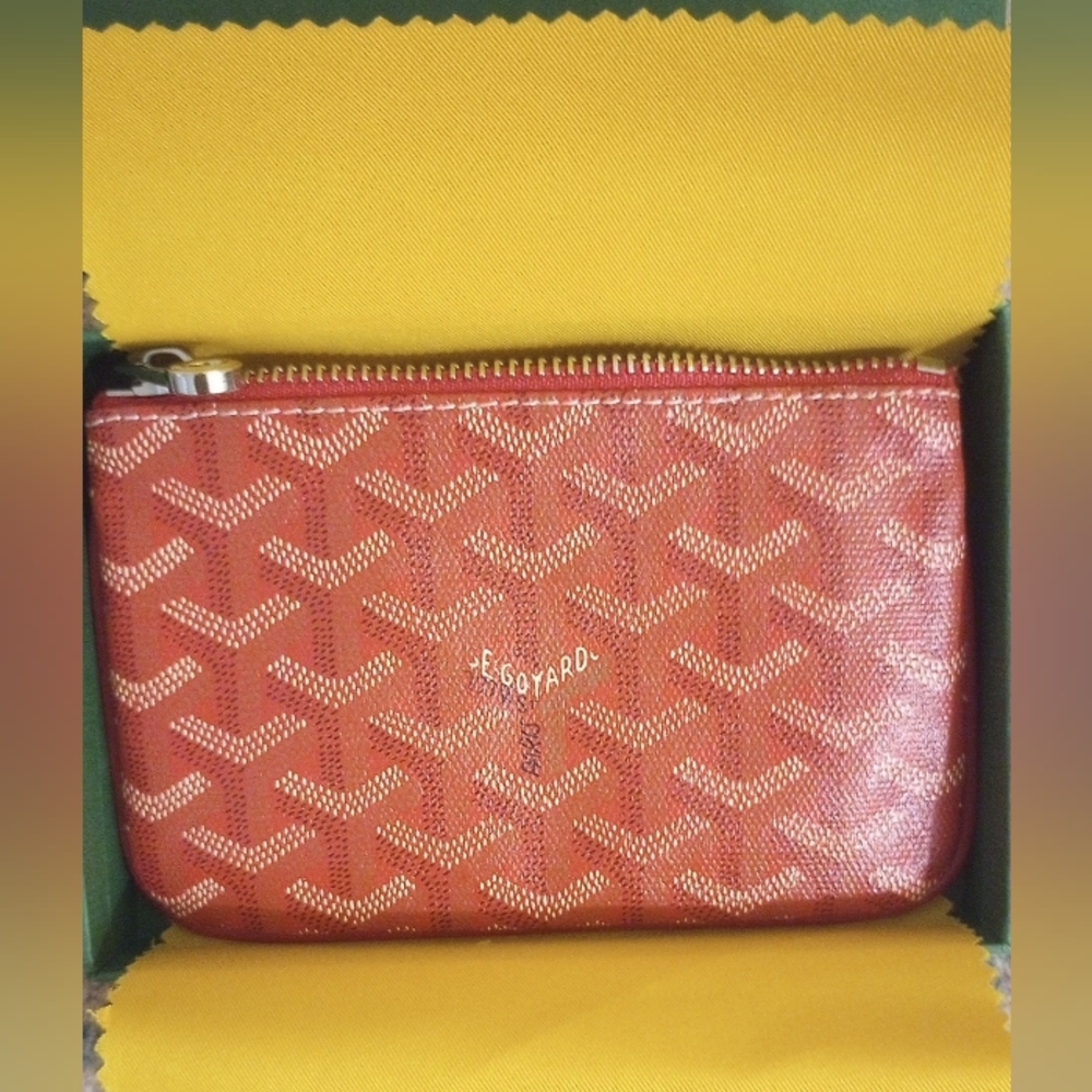 Goyard Mini Pouch. Red. Unused. New.